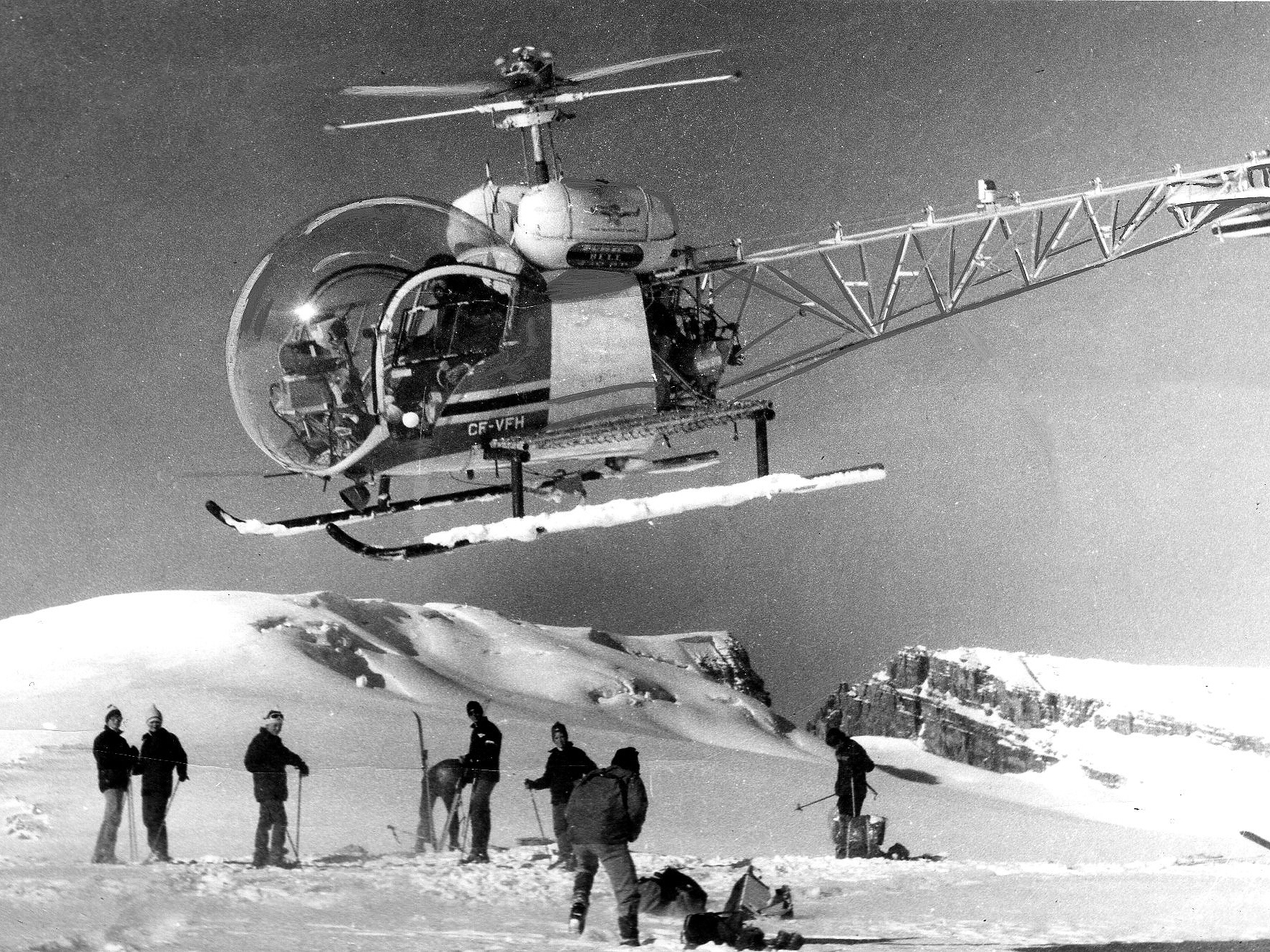 Helicopter Skiing in 1970 at Mike Wiegele Heli-skiing Resort