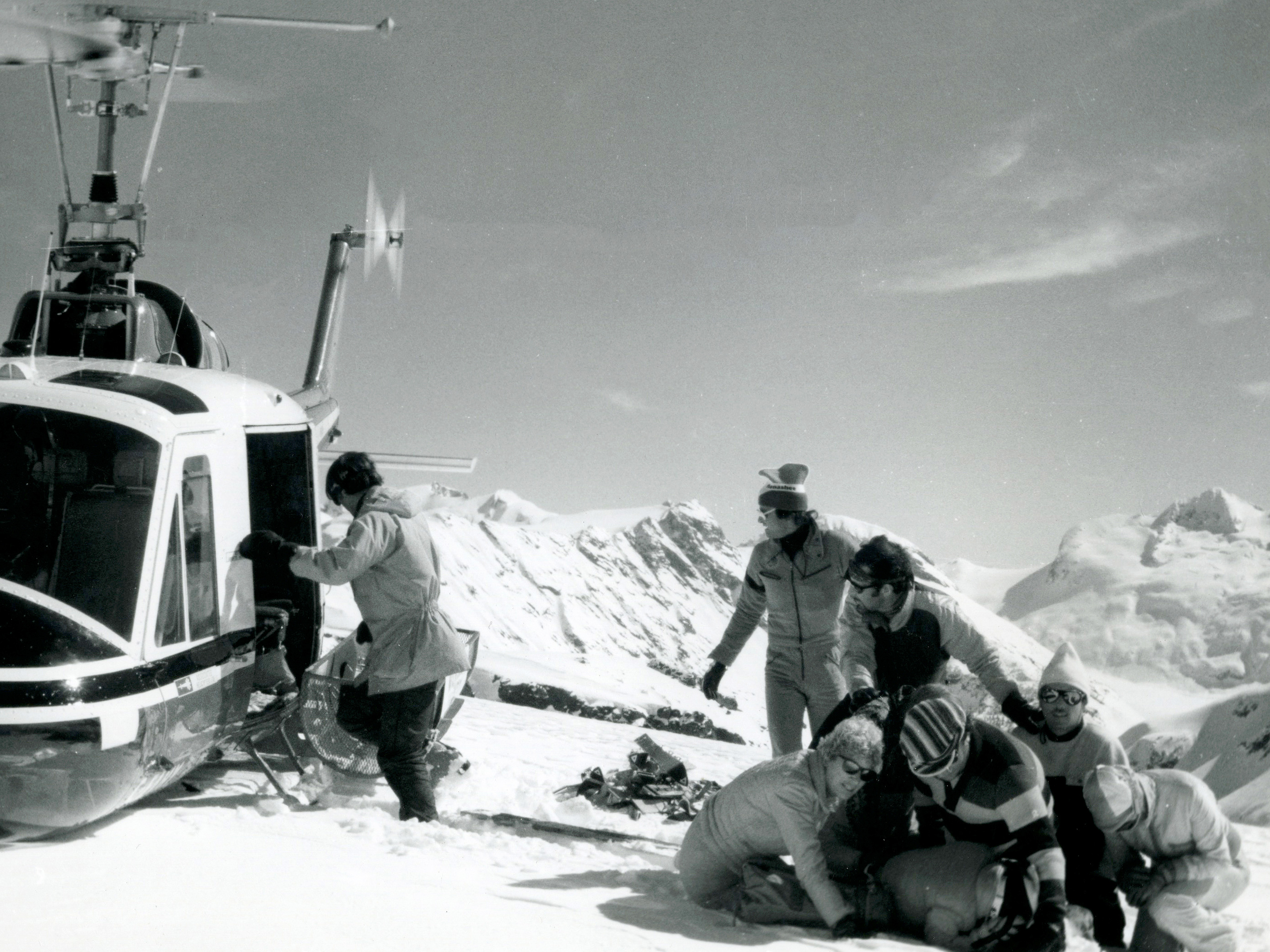 Helicopter Skiing in 1970 at Mike Wiegele Heli-skiing Resort