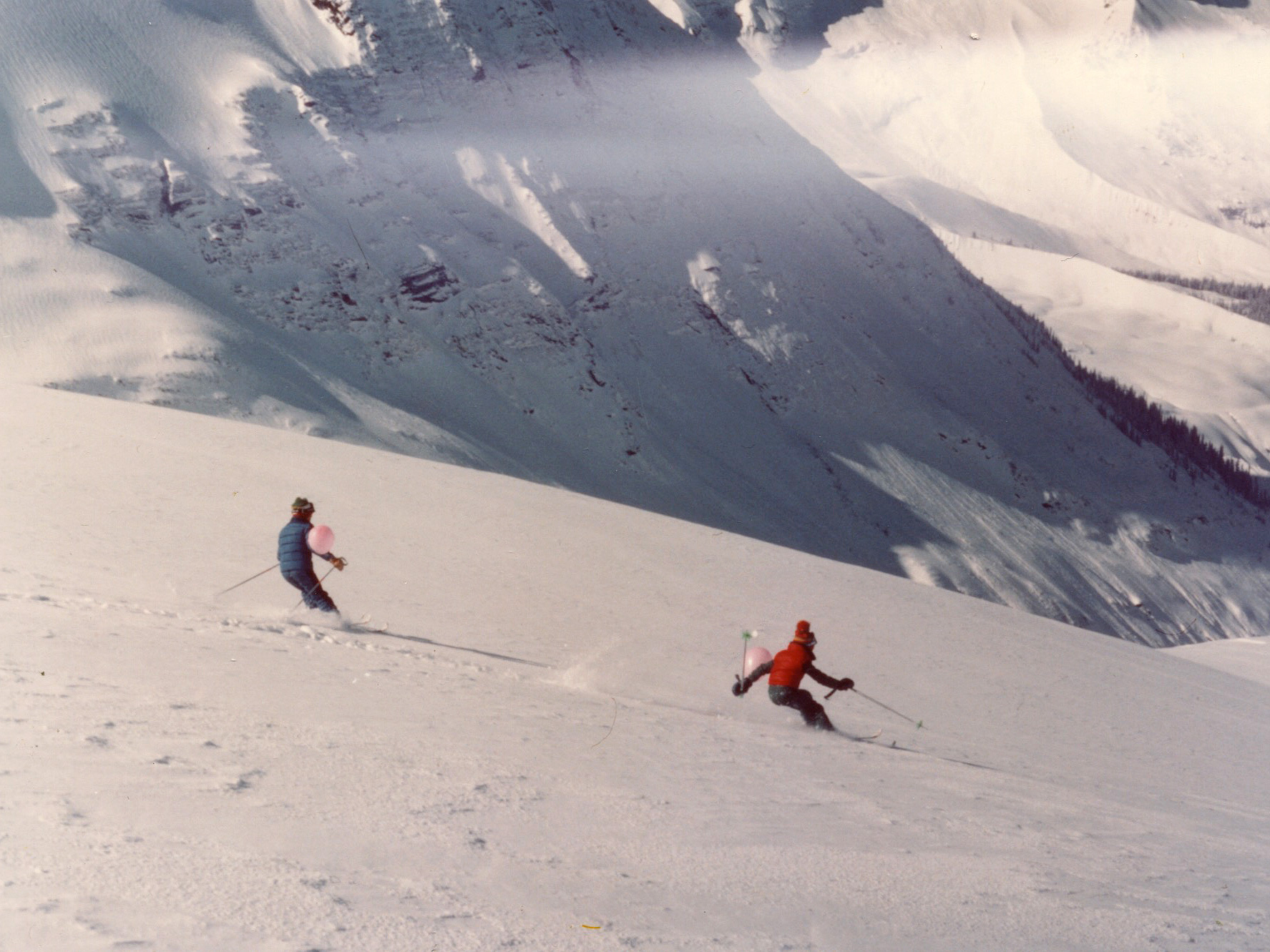 Heli-skiing in 1980 at Mike Wiegele Helicopter Skiing Resort