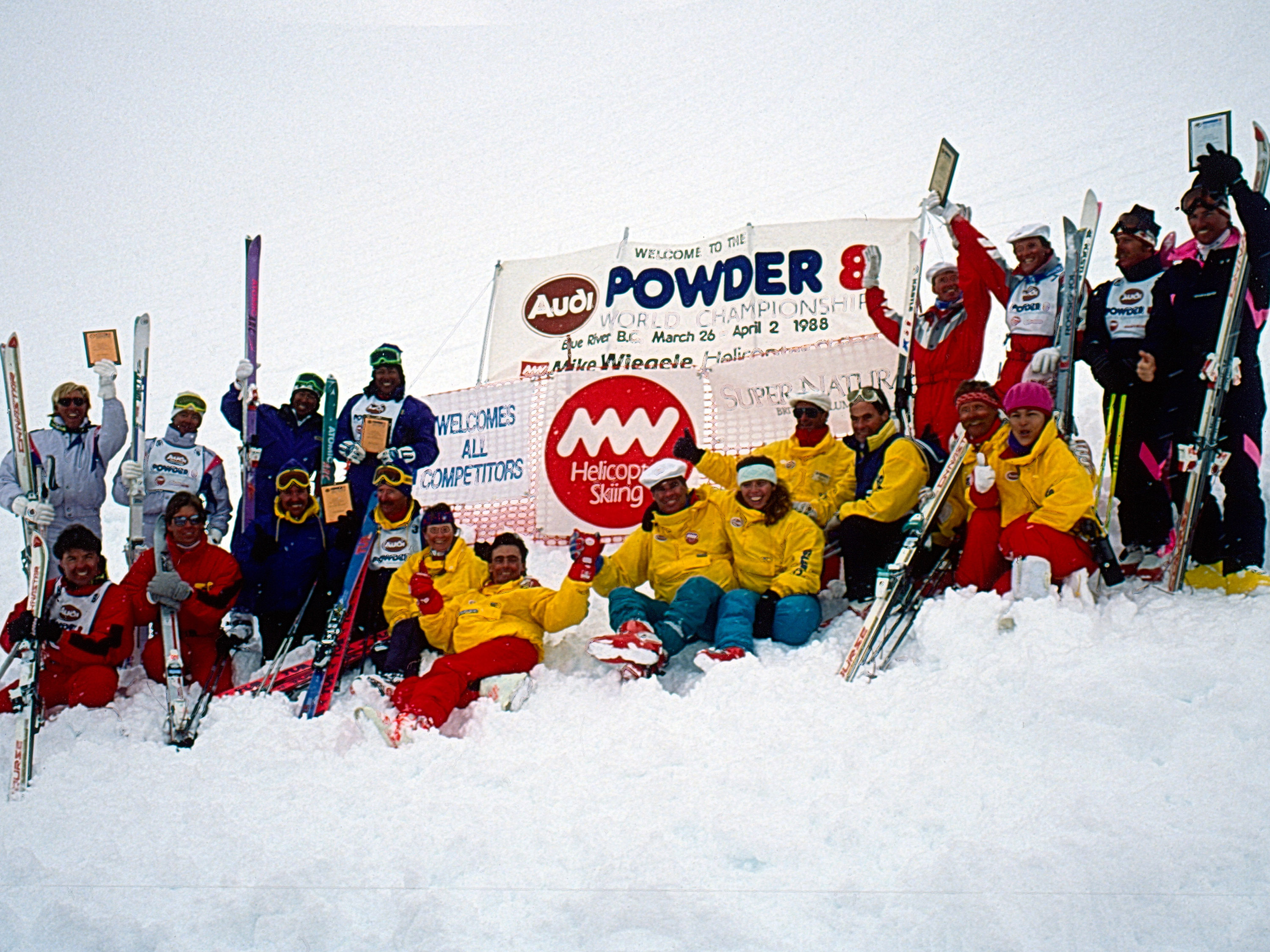 Heli-skiing in 1980 at Mike Wiegele Helicopter Skiing Resort