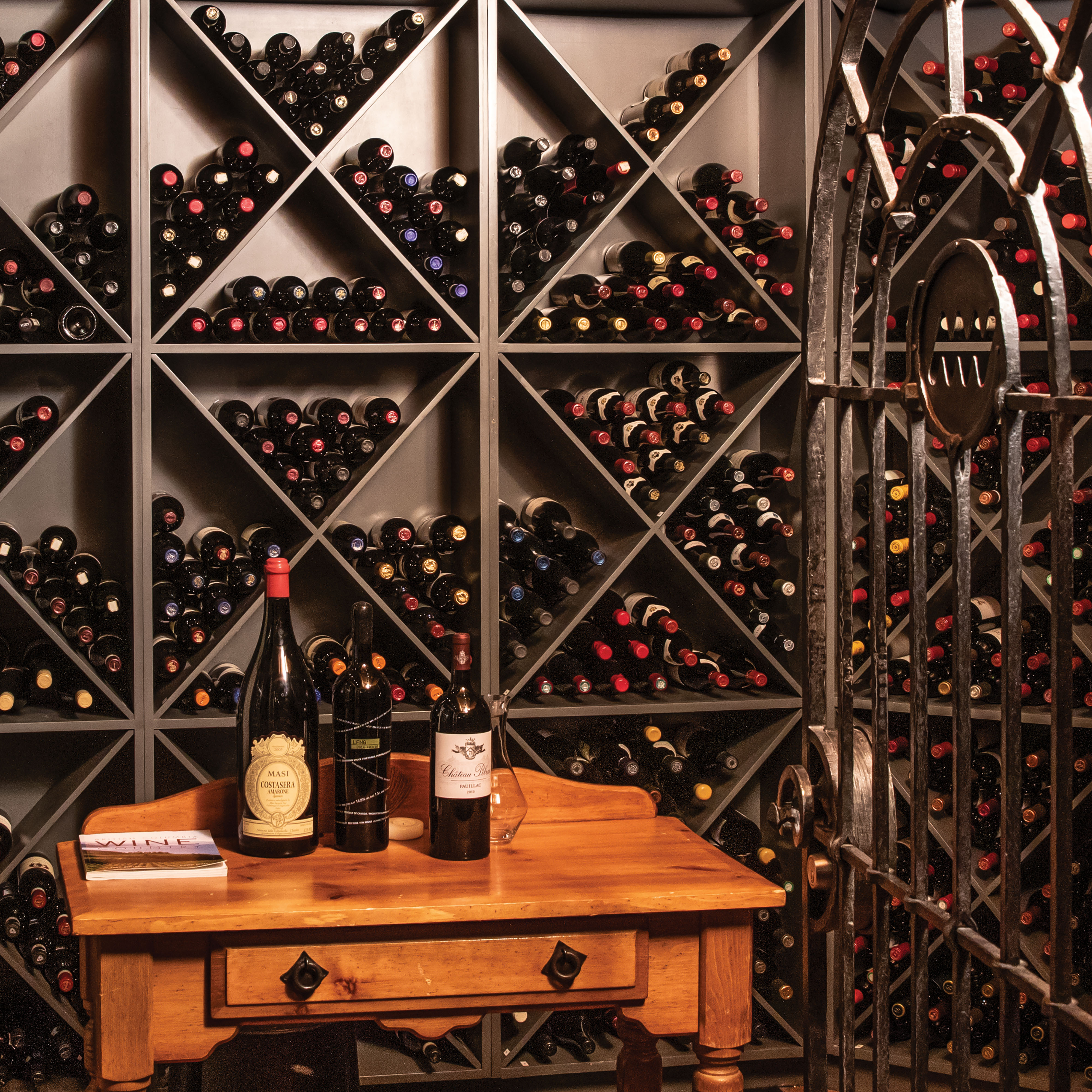 Award winning wine cellar at Mike Wiegele Heli ski Resort.