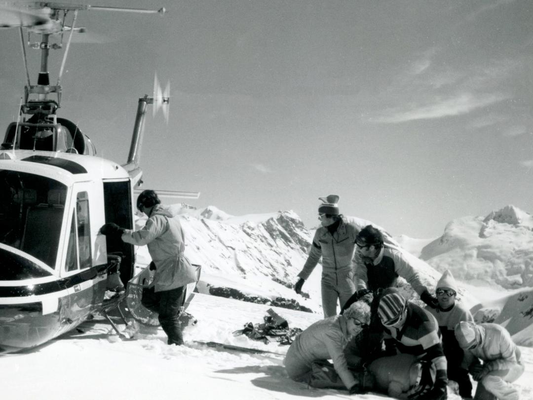Helicopter Skiing in 1970 at Mike Wiegele Heli-skiing Resort