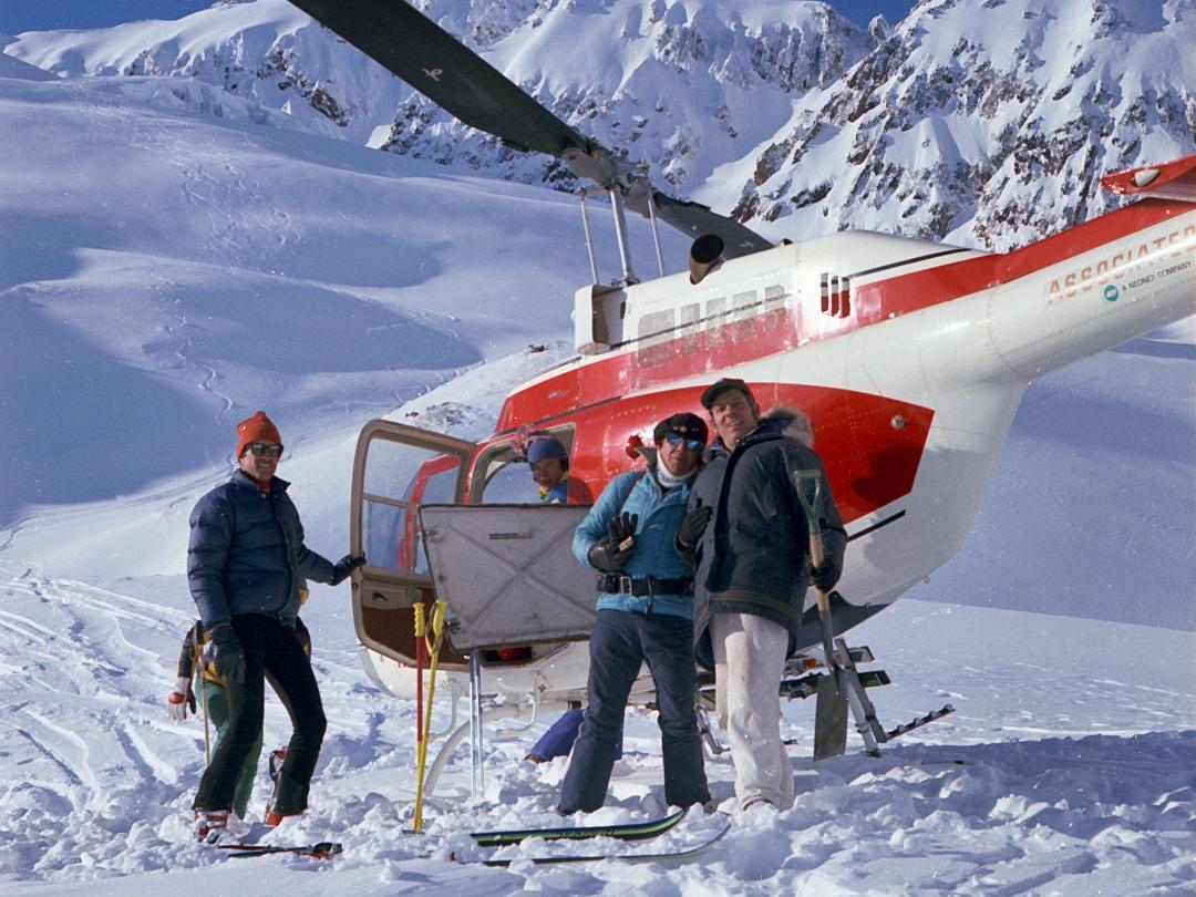 Helicopter Skiing in 1970 at Mike Wiegele Heli-skiing Resort