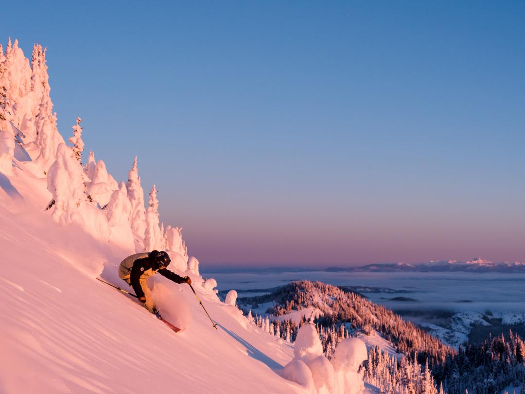 Experience a winter escape at Canada’s second largest ski area and proud resort partner of Mike Wiegele Helicopter Skiing, Sun Peaks Resort.