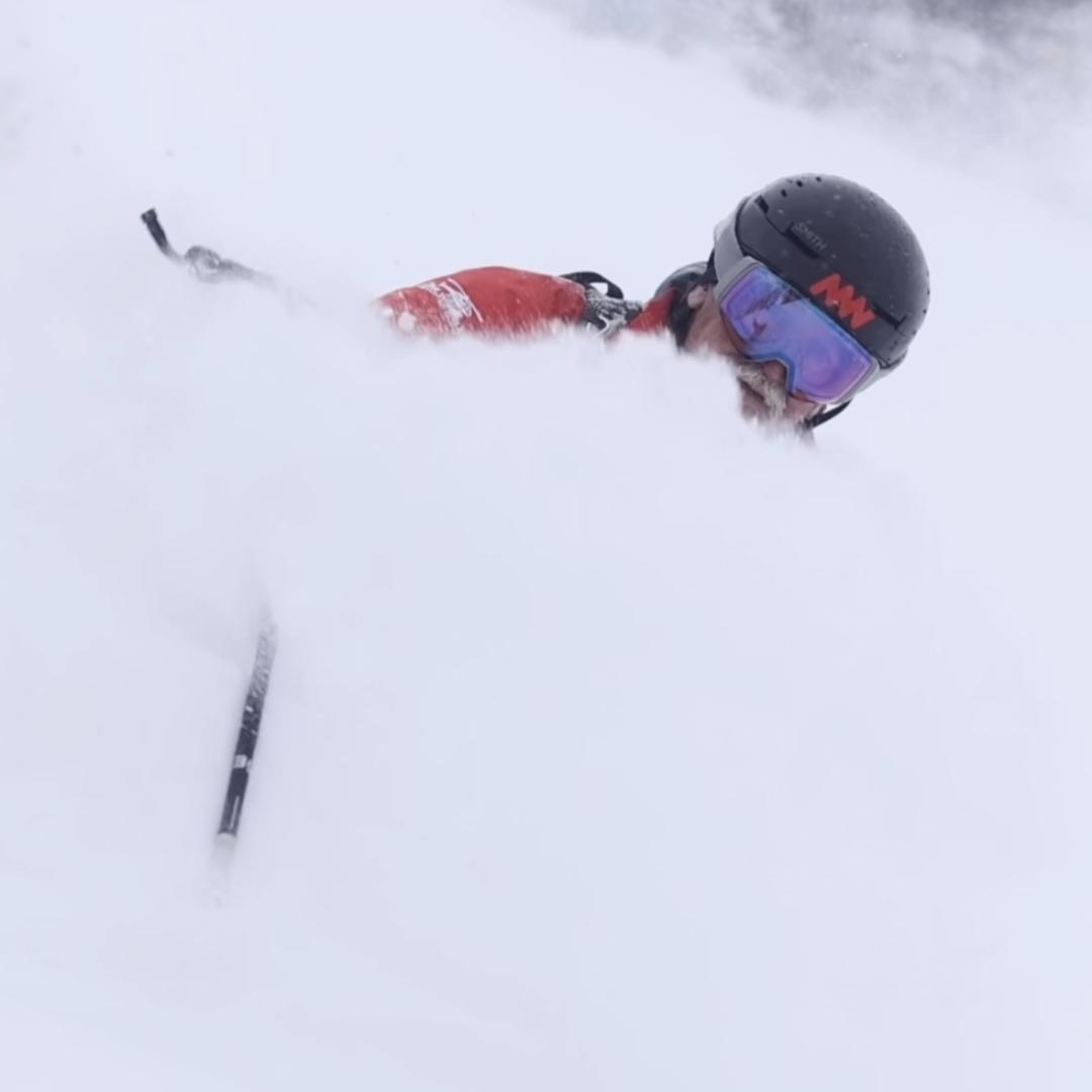 Bob Sayer Skiing Deep Powder