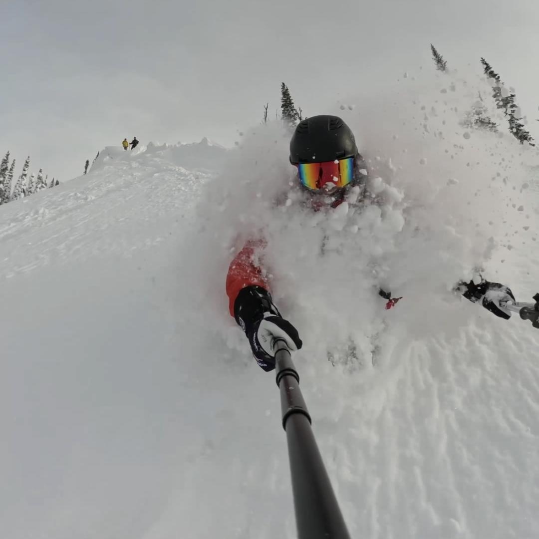 Bob Rankin Skiing Deep Powder