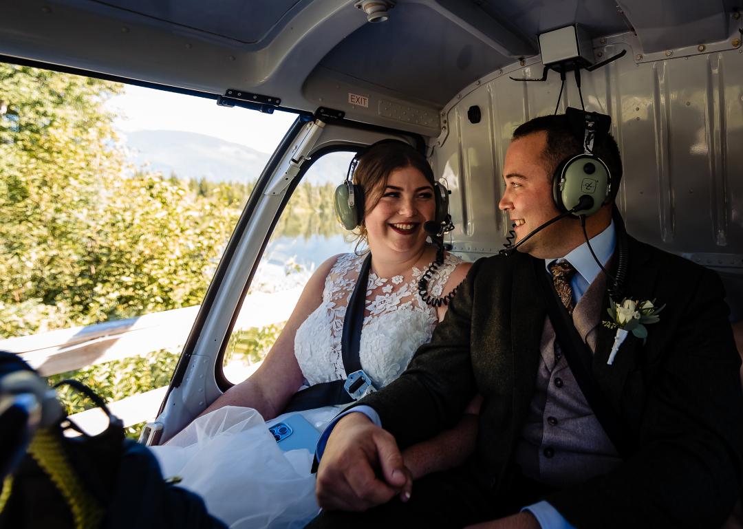 Couple in the helicopter