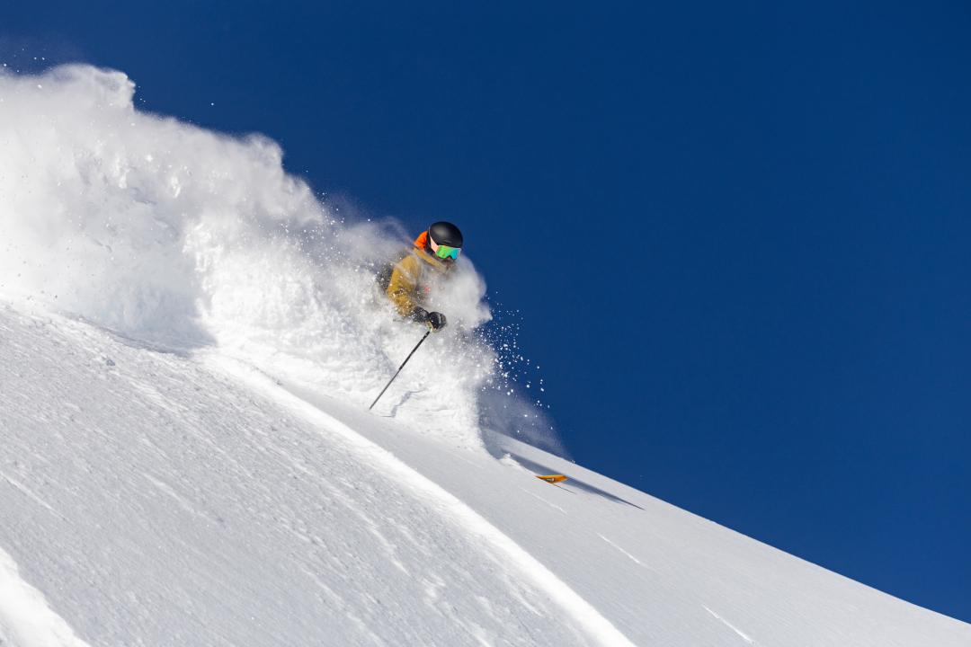 Skier in Alpine