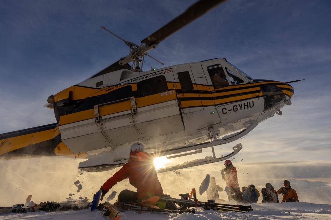Helicopter skiing