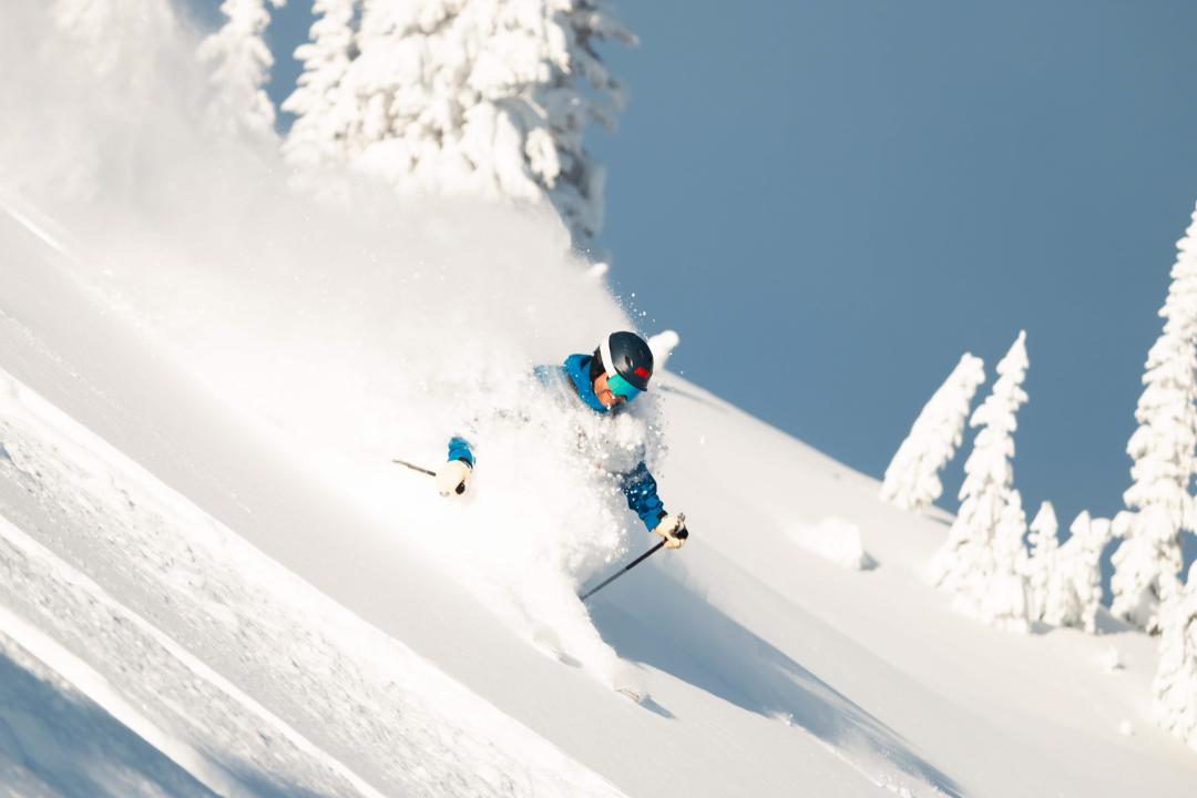 Guest Skiing Deep Powder