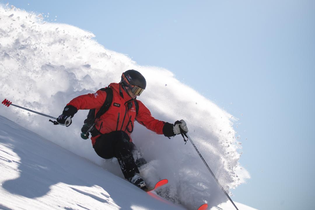Bob Rankin Skiing Deep Powder