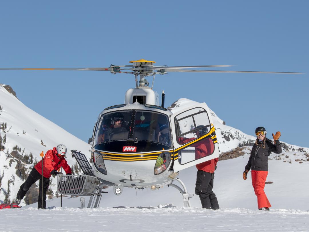 Best powder skiing and snowboarding at Mike Wiegele Heli-ski Resort in BC Canada.