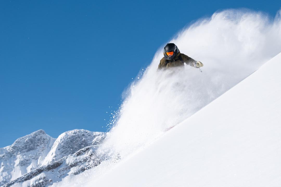 Guest Skiing Deep Powder