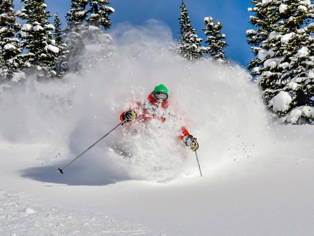 Champagne powder at Mike Wiegele Heli-ski Resort in BC, Canada