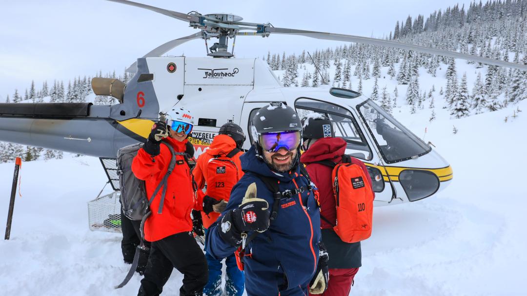 Elite package guests with heli