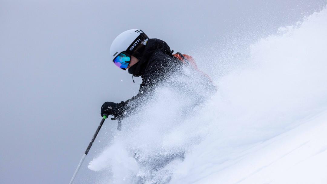 Skiers in the alpine