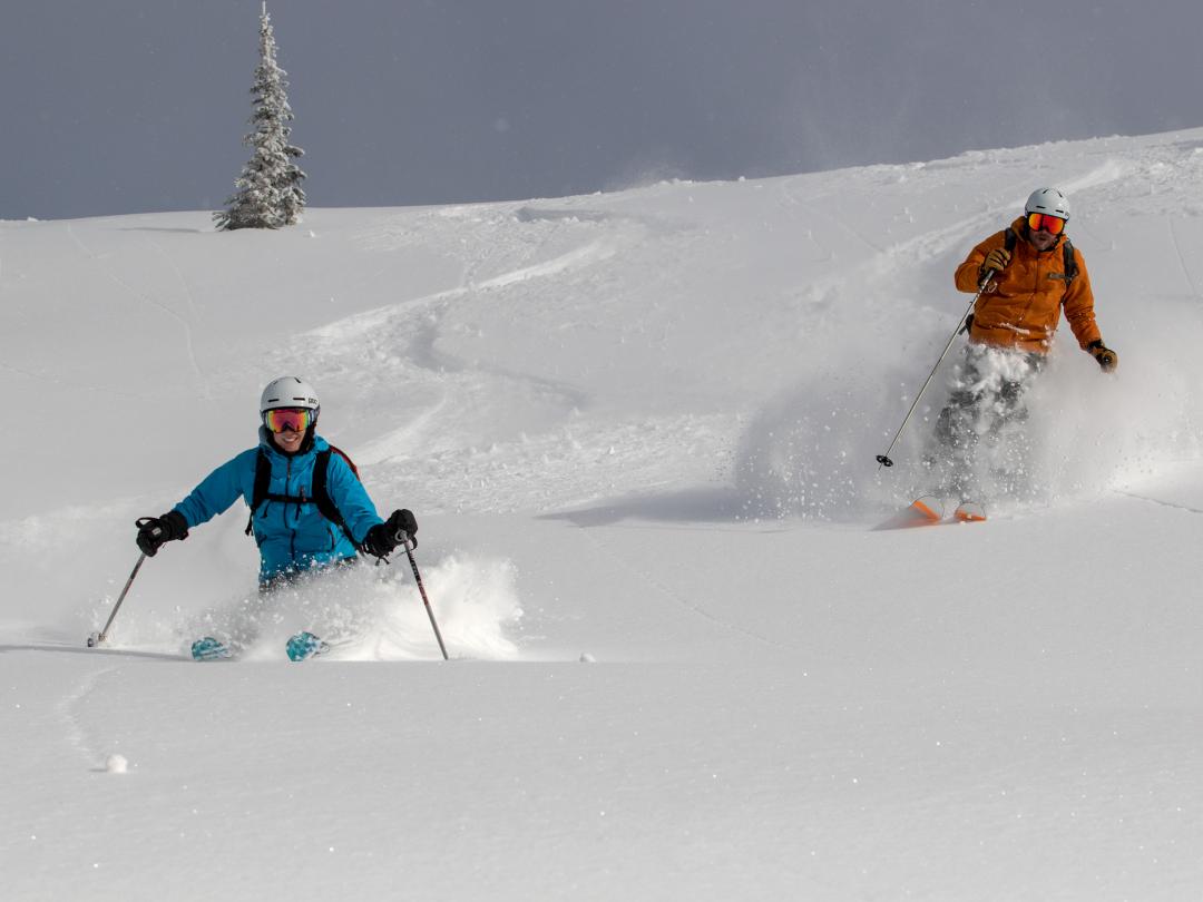 The best powder skiing and snowboarding at Mike Wiegele Heliskiing Resort.