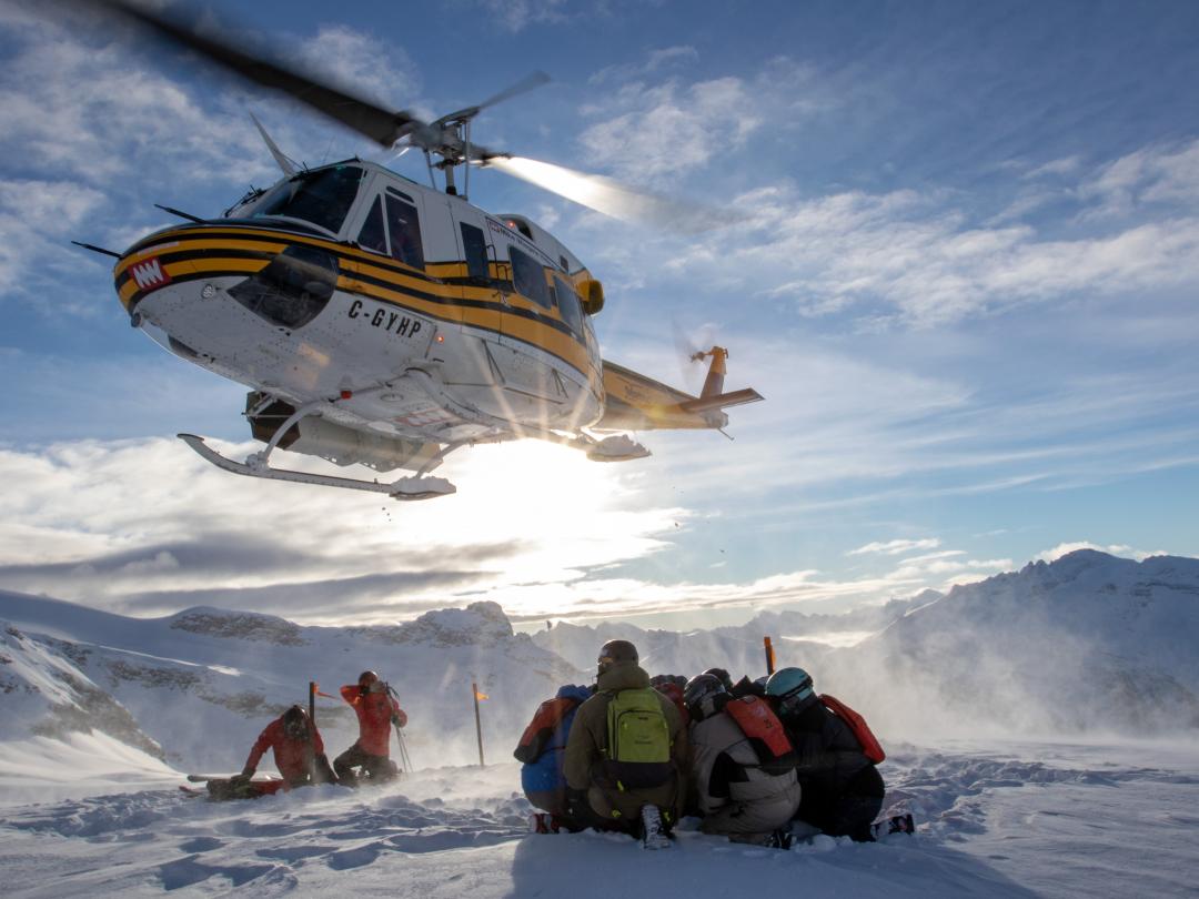 The best powder skiing and snowboarding is in Blue River at Mike Wiegele Heli-ski Resort.