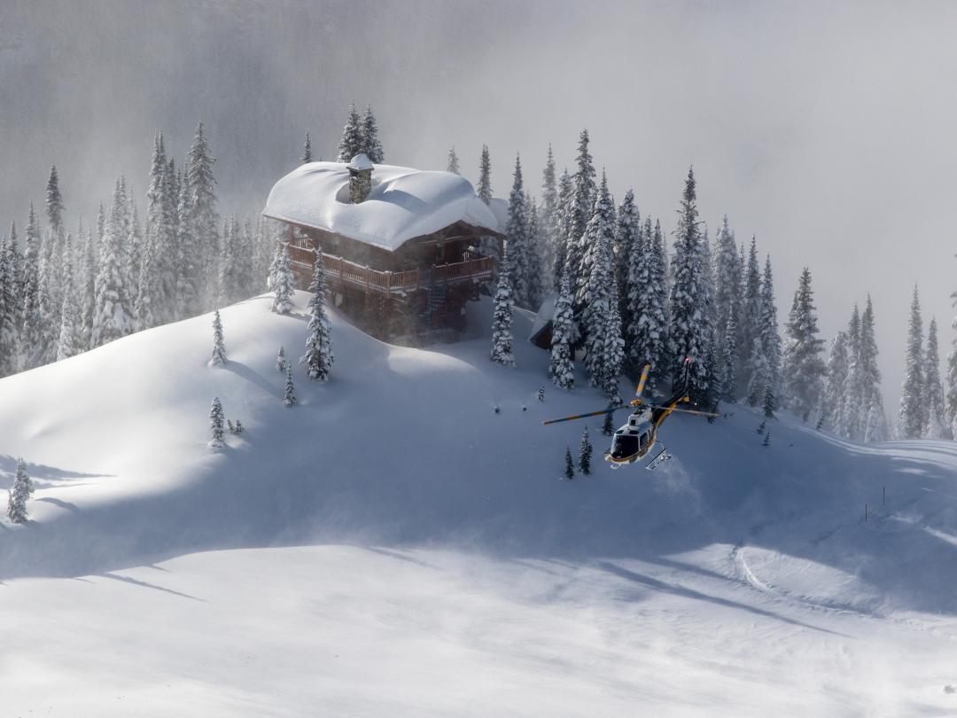 Teh best powder skiing and snowboarding at Mike Wiegele Heliskiing Resort.