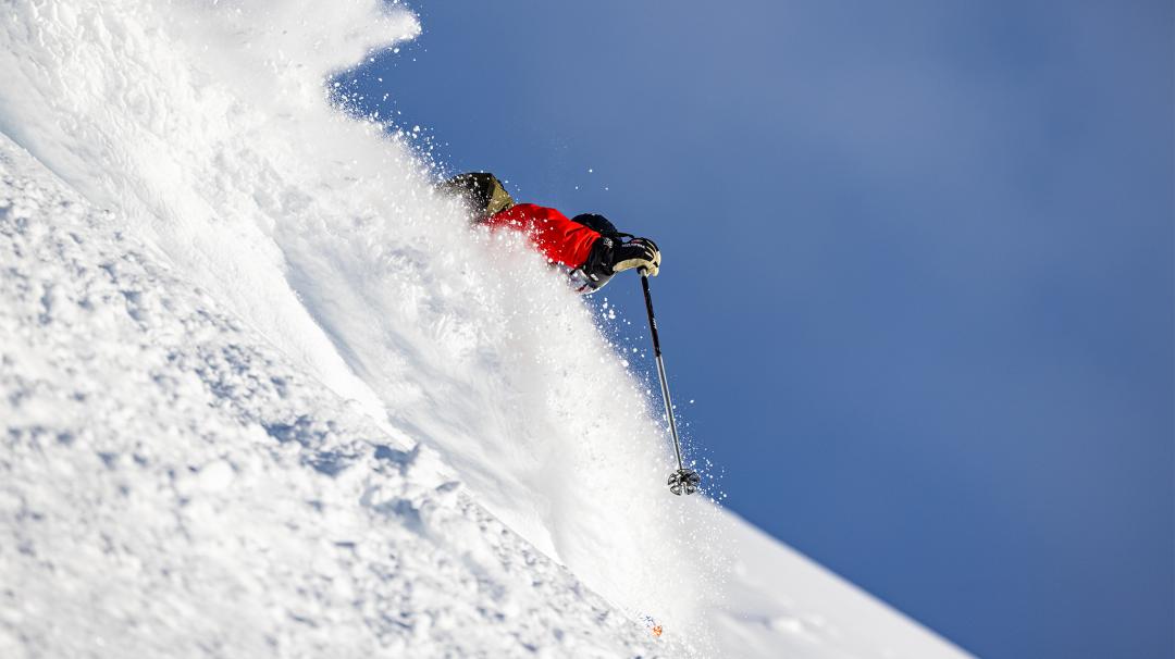Skiers in the alpine
