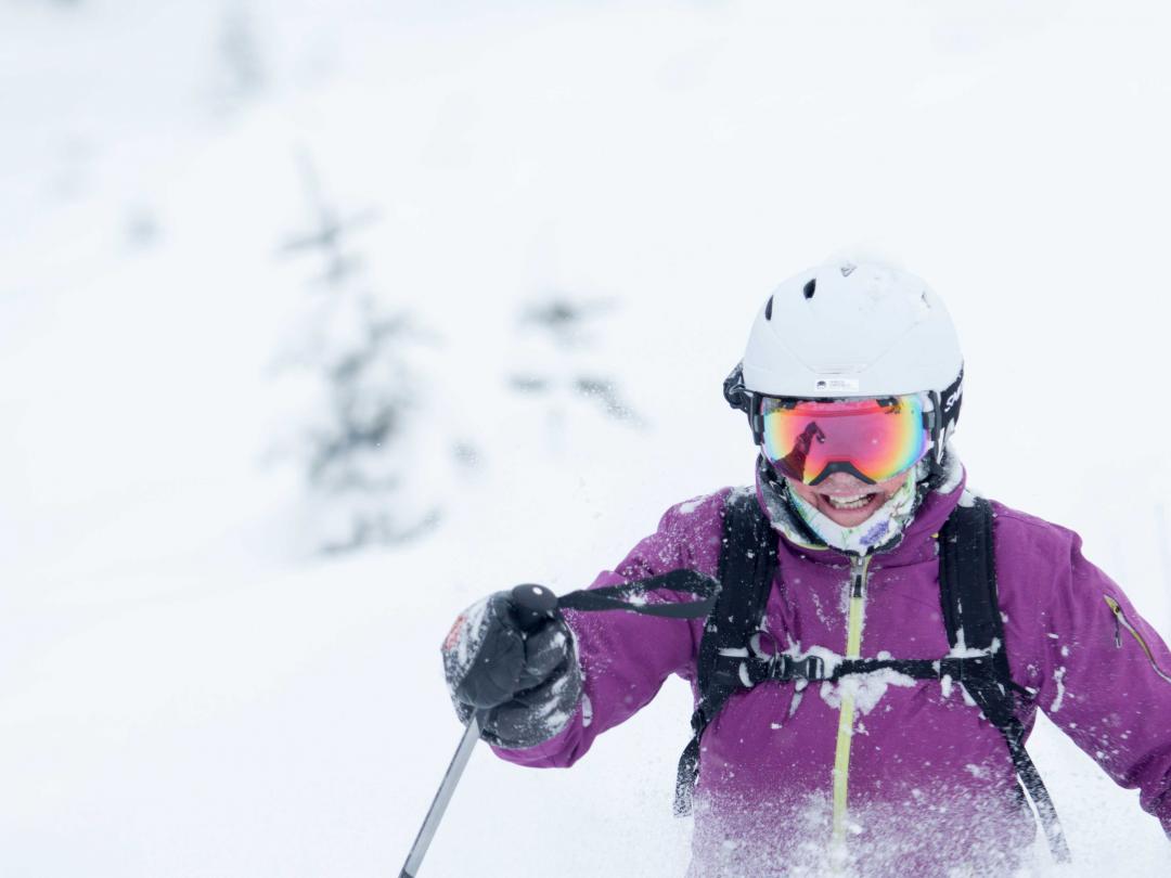 Heli ski guest Sandy speaks of the world's best helis-kiing resort, Mike Wiegele Heliskiing