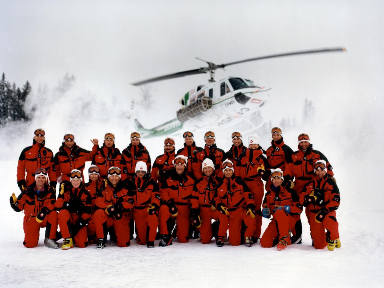 Heli-skiing in 1980 at Mike Wiegele Helicopter Skiing Resort