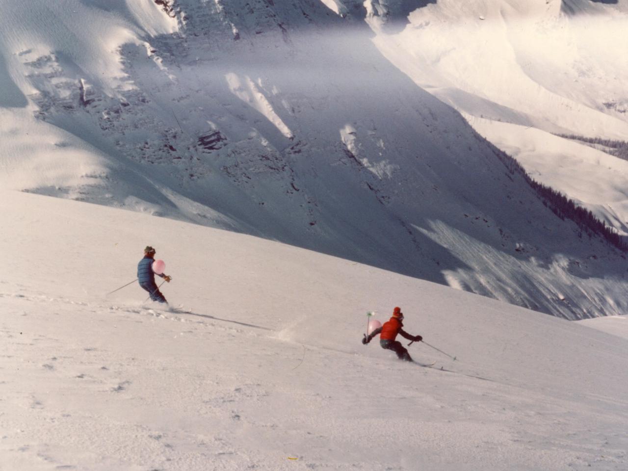 Heli-skiing in 1980 at Mike Wiegele Helicopter Skiing Resort