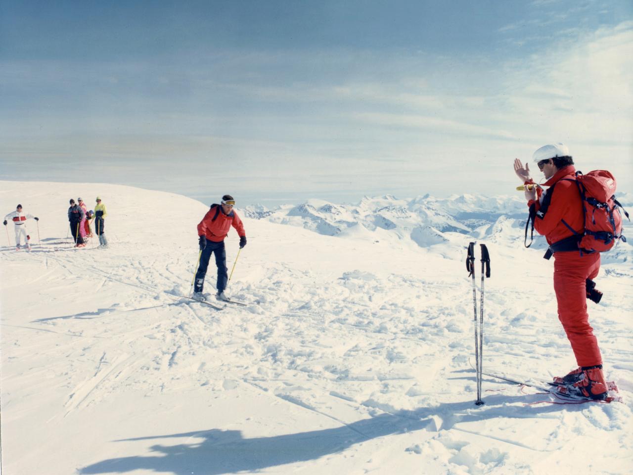 Heli-skiing in 1980 at Mike Wiegele Helicopter Skiing Resort