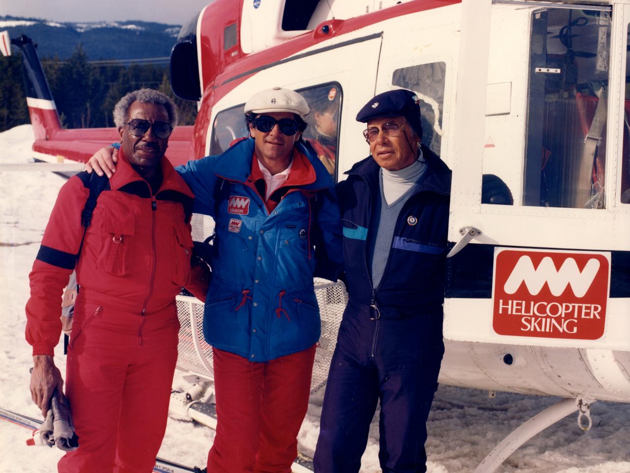 Heli-skiing in 1980 at Mike Wiegele Helicopter Skiing Resort