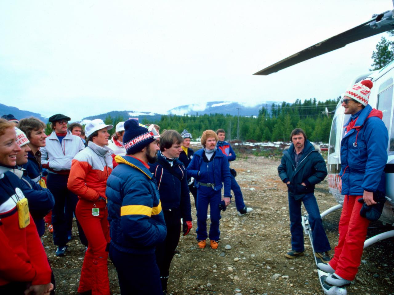 Heli-skiing in 1980 at Mike Wiegele Helicopter Skiing Resort