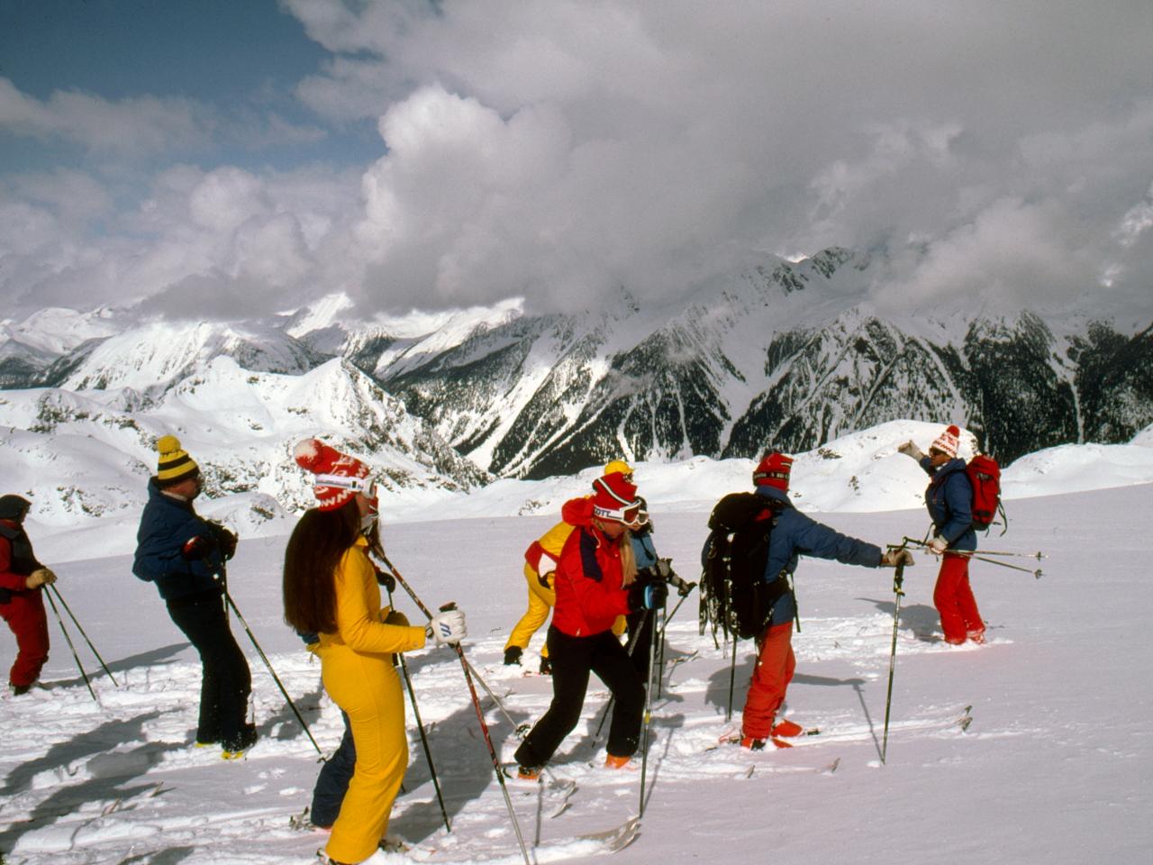 Heli-skiing in 1980 at Mike Wiegele Helicopter Skiing Resort