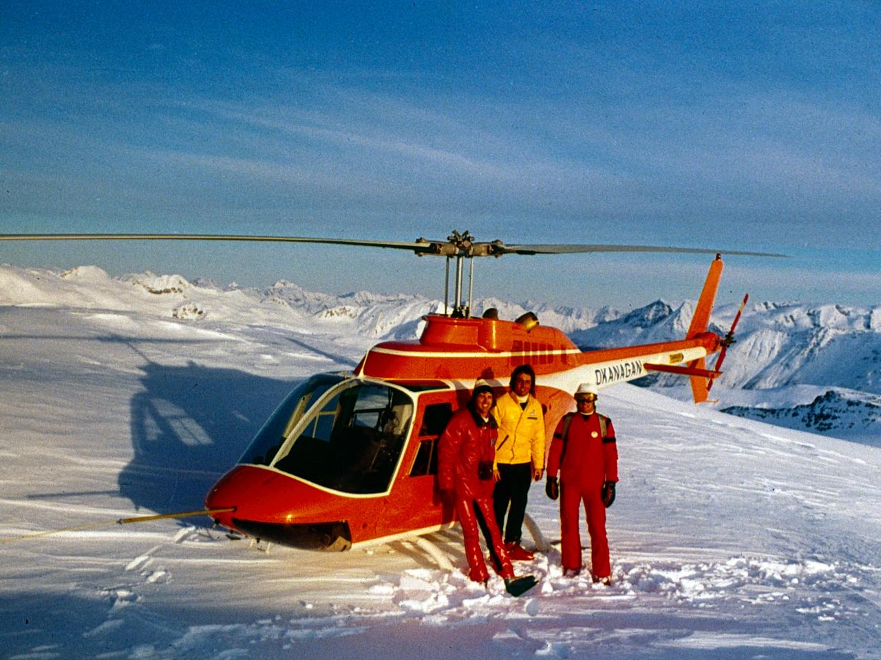 Helicopter Skiing in 1970 at Mike Wiegele Heli-skiing Resort