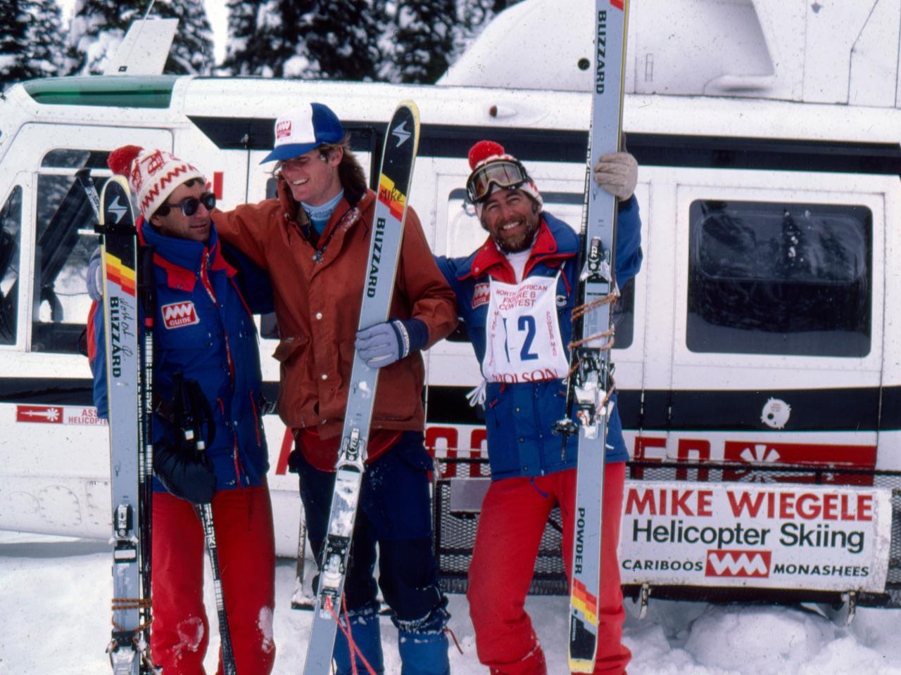 Heli-skiing in 1980 at Mike Wiegele Helicopter Skiing Resort
