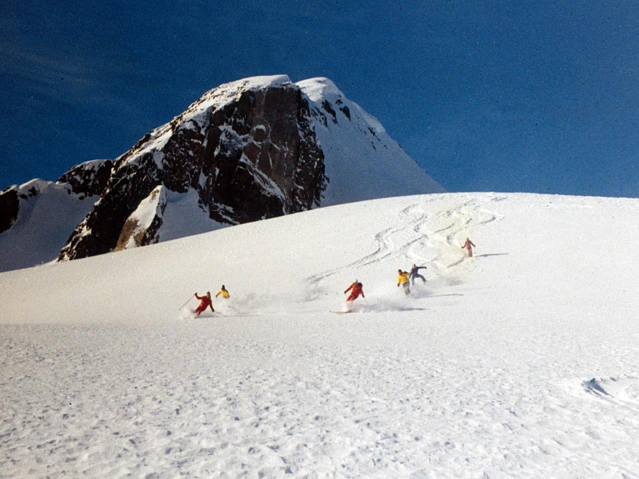 Helicopter Skiing in 1970 at Mike Wiegele Heli-skiing Resort