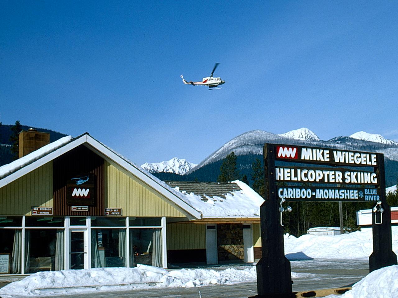 Heli-skiing in 1980 at Mike Wiegele Helicopter Skiing Resort