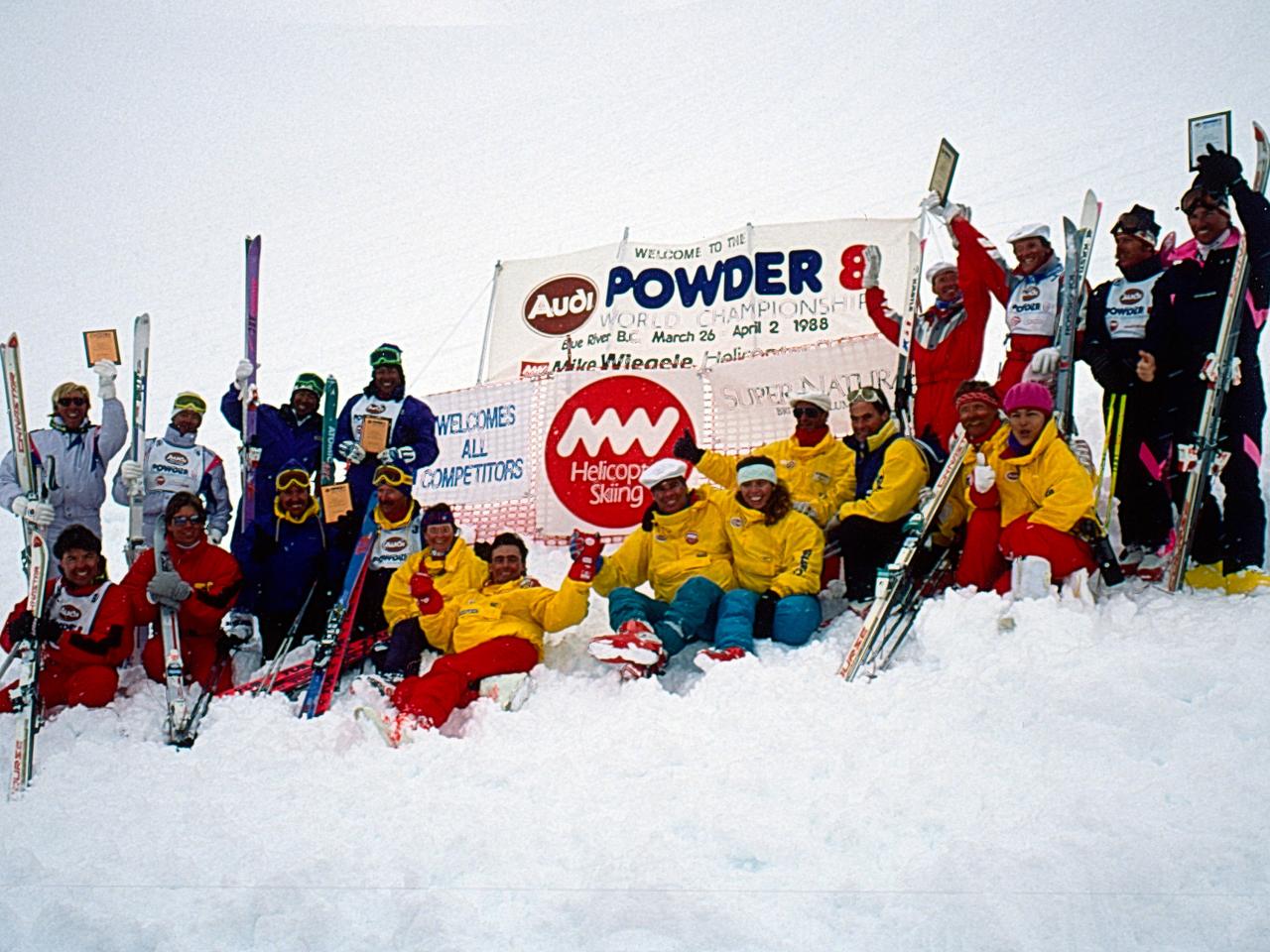 Heli-skiing in 1980 at Mike Wiegele Helicopter Skiing Resort