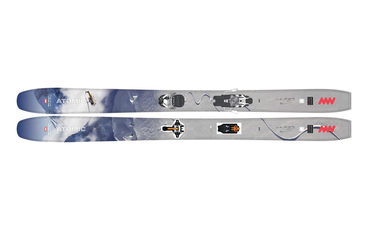 Atomic Fat Ski special design celebrating Mike Wiegele Heliski 50th Anniversary.