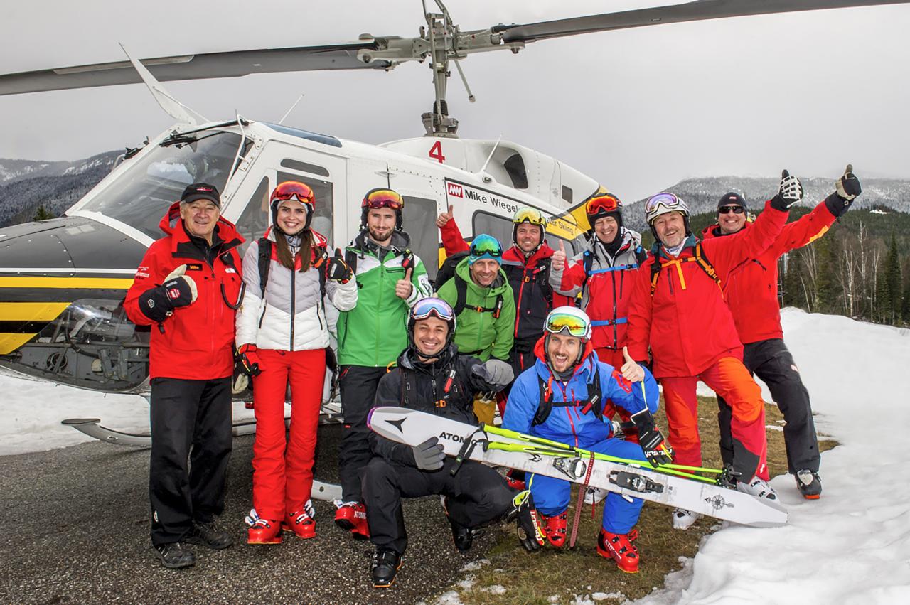 Marcel Hirscher and his friends & family visit Mike Wiegele Helicopter Skiing Resort