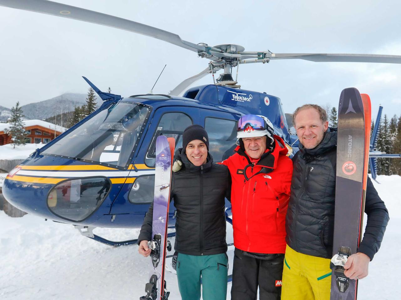 Atomic Business Unit Director Peter Wirthenstaetter, Mike Wiegele, and Atomic Business Director, for Alpine Ski & Binding Hubert Buchsteiner