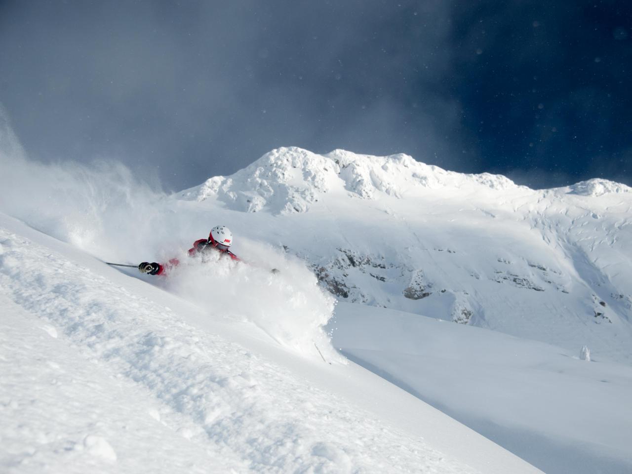 Heli-ski guide Elias Ortner at Mike Wiegele Helicopter Ski Resort