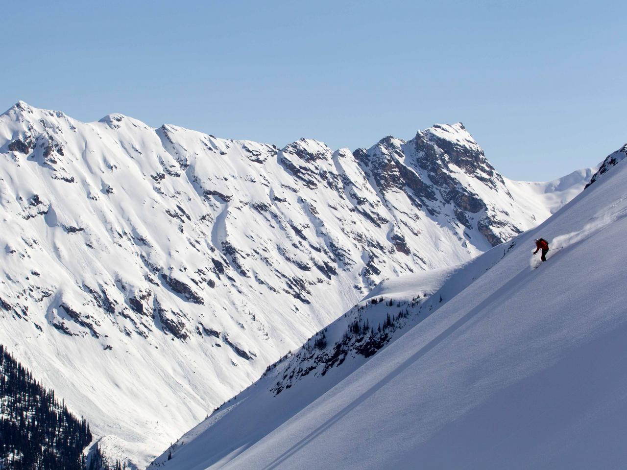 Heli-ski guide Elias Ortner at Mike Wiegele Helicopter Ski Resort