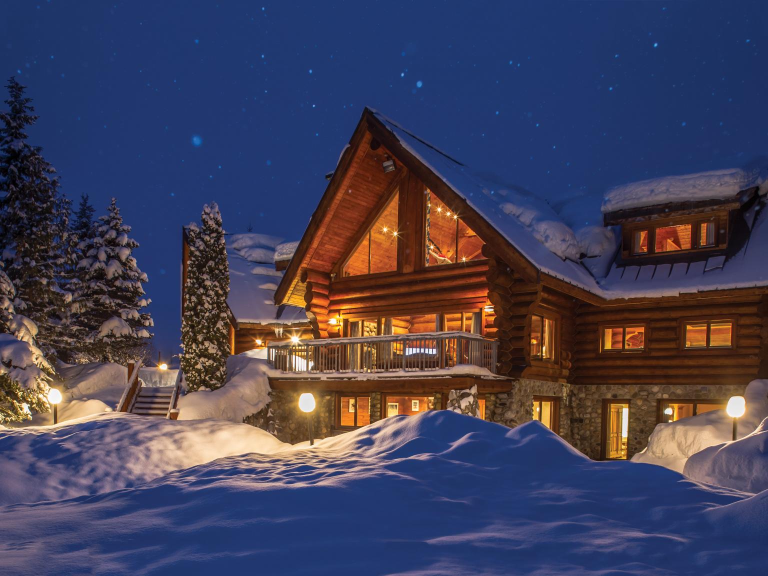 The Bavarian Estate offers private ski luxury at Mike Wiegele Heli-Skiing Resort in Canada.